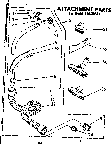 Attachment Parts Diagram and Parts List for 11620981  Kenmore Canister Vacuum