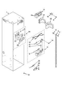 Refrigerator Liner Parts Diagram and Parts List for JS48CXFXDB01  Jenn-Air Refrigerator