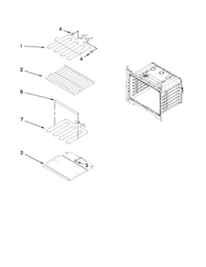 Internal Oven Parts Diagram and Parts List for MEW7630AB00  Maytag Wall Oven