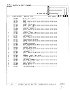 Base And Drive Parts Page 2 Diagram and Parts List for 6540A REV K Norge Washer