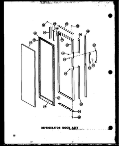 Refrigerator Door Assy Diagram and Parts List for SD19W-C-P60340-36WC  Amana Refrigerator
