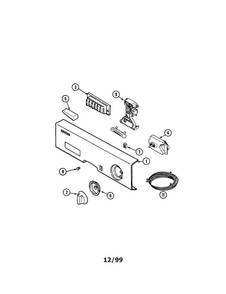 Control Panel Diagram and Parts List for JDB6510AWD  Jenn-Air Dishwasher