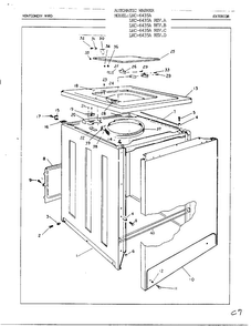 Exterior Diagram and Parts List for 6435A  Norge Washer
