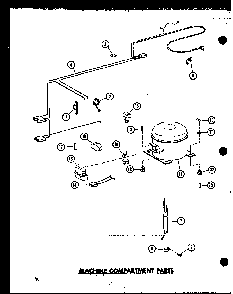 Machine Compartment Parts Diagram and Parts List for C15B-C P60330-82WC Amana Freezer