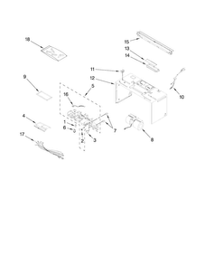 Cabinet And Air Flow Parts Diagram and Parts List for JMV8208BCW19  Jenn-Air Microwave