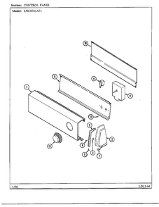 Control Panel Diagram and Parts List for 8741A71  Norge Dryer