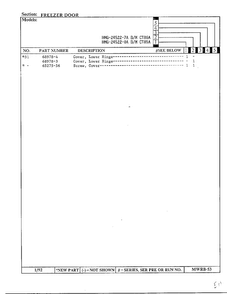 Freezer Door Page 3 Diagram and Parts List for 24522-7A  Admiral Refrigerator