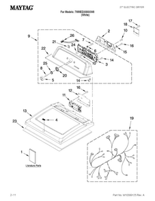 Part Location Diagram of W10329789 Whirlpool CONSOLE