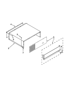 Top Grille And Unit Cover Parts Diagram and Parts List for JS48SEDUDW15  Jenn-Air Refrigerator