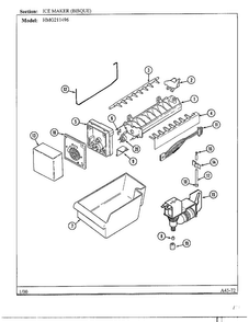 Ice Maker Diagram and Parts List for HMG211496  Admiral Refrigerator