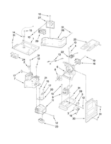 Oven Interior Parts Diagram and Parts List for JMW9530DAS30  Jenn-Air Microwave Oven Combo