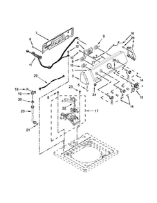 Console And Water Inlet Parts Diagram and Parts List for 4KMVWC330DW0  Maytag Washer
