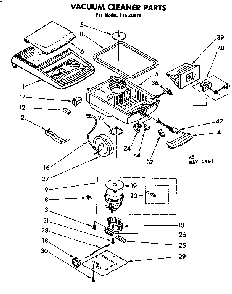 Base Assembly Diagram and Parts List for 11620871  Kenmore Canister Vacuum