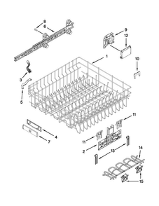 Upper Rack And Track Parts Diagram and Parts List for JDB8200AWS1  Jenn-Air Dishwasher