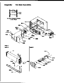 Evaporator Fan  Motor  Assembly Diagram and Parts List for TRI18TL-1303202WL  Amana Refrigerator