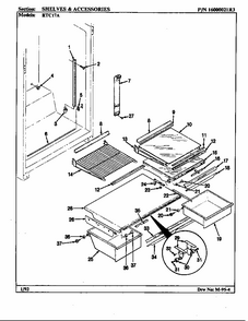 Shelves & Accessories Diagram and Parts List for RTC17A-BH26D  Maytag Refrigerator