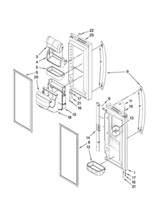 Refrigerator Door Parts Diagram and Parts List for MFI2269VEB6  Maytag Refrigerator