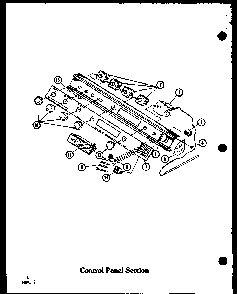 Control Panel Section Diagram and Parts List for ADM-1B-P85548-2S  Amana Range