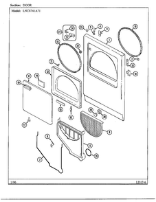 Door Diagram and Parts List for 8741A71  Norge Dryer
