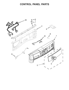 Control Panel Parts Diagram and Parts List for MHW8000AW0  Maytag Washer
