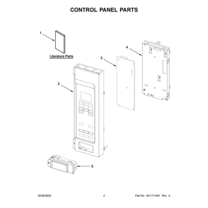 Control Panel Parts Diagram and Parts List for YMMMS4230PZ01  Maytag Microwave