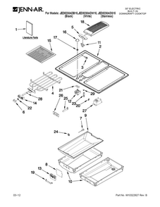 Cooktop Parts Diagram and Parts List for JED8230ADW15  Jenn-Air Cooktop