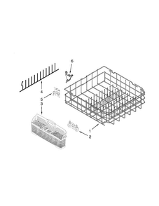 Lower Rack Parts Diagram and Parts List for JDB8200AWS0  Jenn-Air Dishwasher