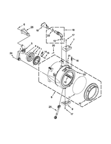 Tub And Basket Parts Diagram and Parts List for MHW3000BG1  Maytag Washer