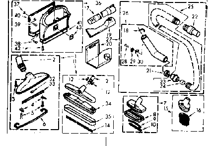 Attachment Parts Diagram and Parts List for 11640820  Kenmore Central Vacuum