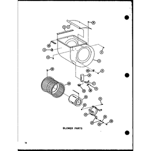 Blower Parts 2 Diagram and Parts List for EBAH,BAH24 P55895-2 Amana Air Conditioner