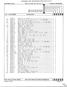 Freezer Compartment Page 2 Diagram and Parts List for 21374B  Admiral Refrigerator