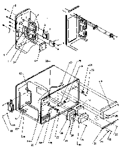Front/back Panel Diagram and Parts List for DEFS-7EVP P4020005301 Amana Microwave
