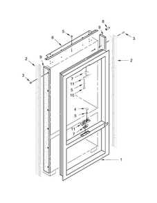 Cabinet Trim Parts Diagram and Parts List for JF42NXFXDE00  Jenn-Air Refrigerator