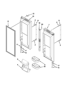 Refrigerator Door Diagram and Parts List for JFC2290VEP8  Jenn-Air Refrigerator