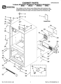 CABINET PARTS Diagram and Parts List for MFI2568AEB12  Maytag Refrigerator