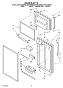 Part Location Diagram of WP2188236 Whirlpool Refrigerator Flip Up Door Shelf