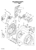 BULKHEAD PARTS, OPTIONAL PARTS (NOT INCLUDED) Diagram and Parts List for YMED5820TW1  Maytag Dryer