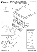 TOP AND CONSOLE PARTS Diagram and Parts List for MGDZ600TK1  Maytag Dryer