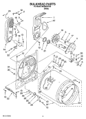 BULKHEAD PARTS Diagram and Parts List for MGD5620TQ0  Maytag Dryer