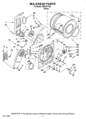 BULKHEAD PARTS, OPTIONAL PARTS (NOT INCLUDED) Diagram and Parts List for AED4370TQ0  Admiral Dryer