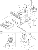 Splash Shield / Blower Diagram and Parts List for DEC1400VP P1304431M Menumaster Microwave