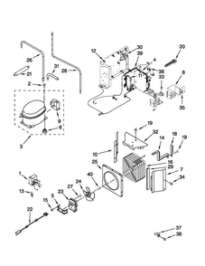 Upper Unit Parts Diagram and Parts List for JS42NXFXDW03  Jenn-Air Refrigerator