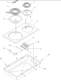 ACR110 and CC1xF Electric Coil Diagram and Parts List for ACR110WW P1133385NWW Amana Cooktop
