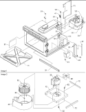 Splash Shield / Blower Diagram and Parts List for DEC1400D P1312703M Menumaster Microwave