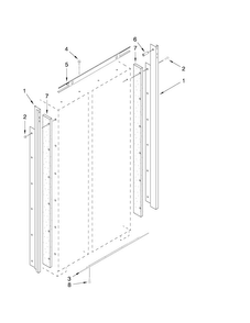 Cabinet Trim Parts Diagram and Parts List for JS48NXFXDW00  Jenn-Air Refrigerator