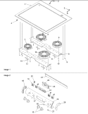 Main Top and Backguard Diagram and Parts List for ARTSC8651SS P1143912NSS Amana Range