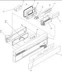 Control Panel Diagram and Parts List for ADW750EAW PADW750EAW1 Amana Dishwasher