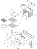 Cavity and Backguard Diagram and Parts List for ACF3315AK PACF3315AK0 Amana Range