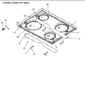 Main Top Assy Diagram and Parts List for ARH6700E P1142637N E Amana Range