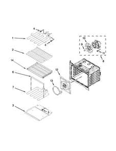 Part Location Diagram of W10282972A Whirlpool RACK-OVEN